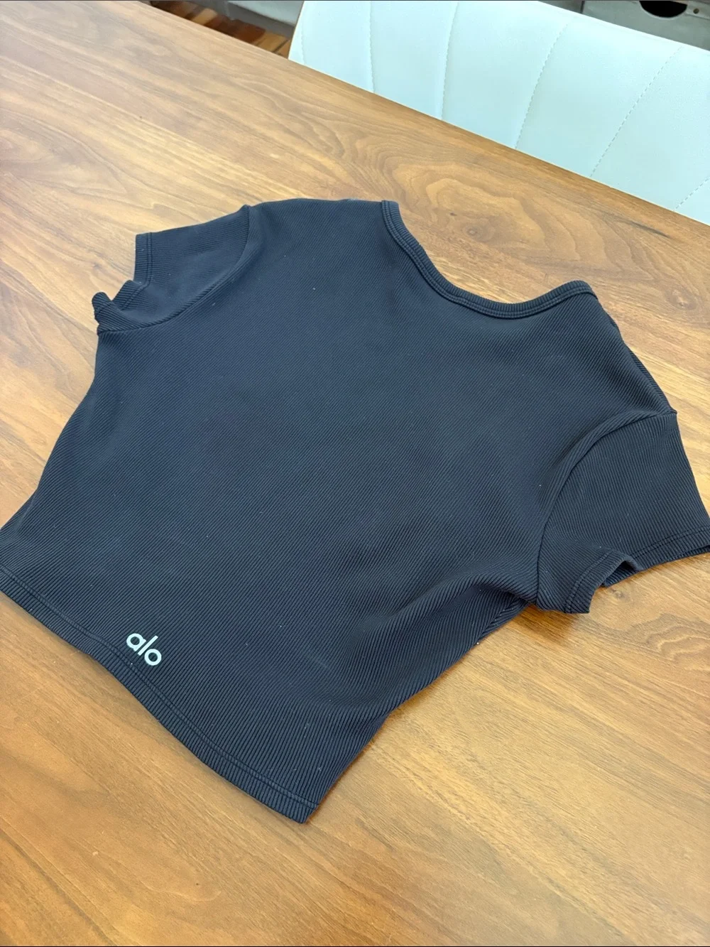 Alo Yoga Cropped Ribbed Tee Size XS